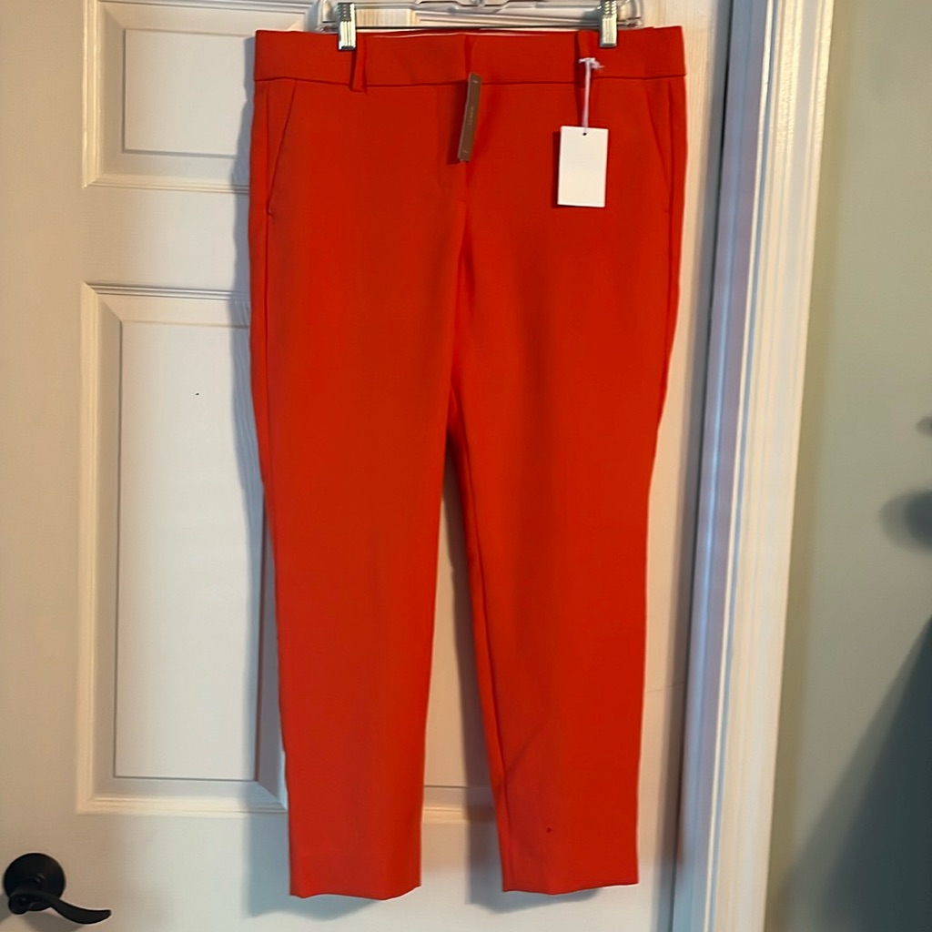Nwt Jcrew Orange Ankle Pants Size 14